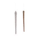 10"H Metal Rhinestone Icicle Ornament, 2 Colors