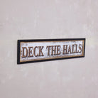 MDF Wall Décor with Antiqued Mirror "Deck The Halls"
