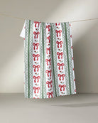 Christmas Bow Stripe Tea Towel