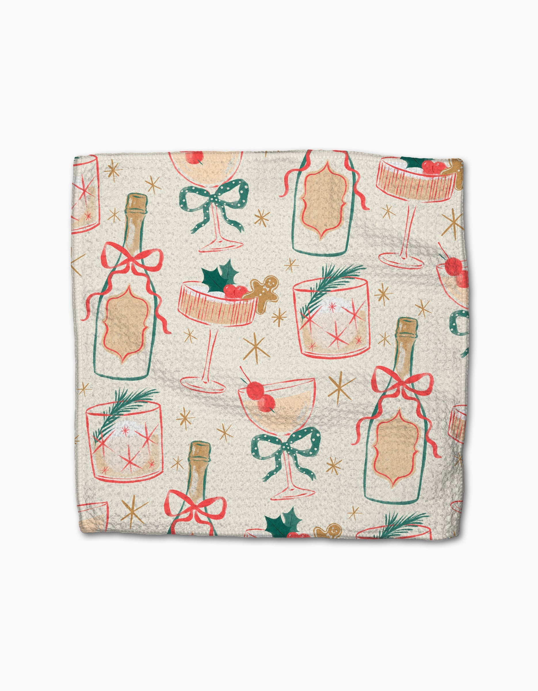 Christmas Cocktails Dishcloth Set