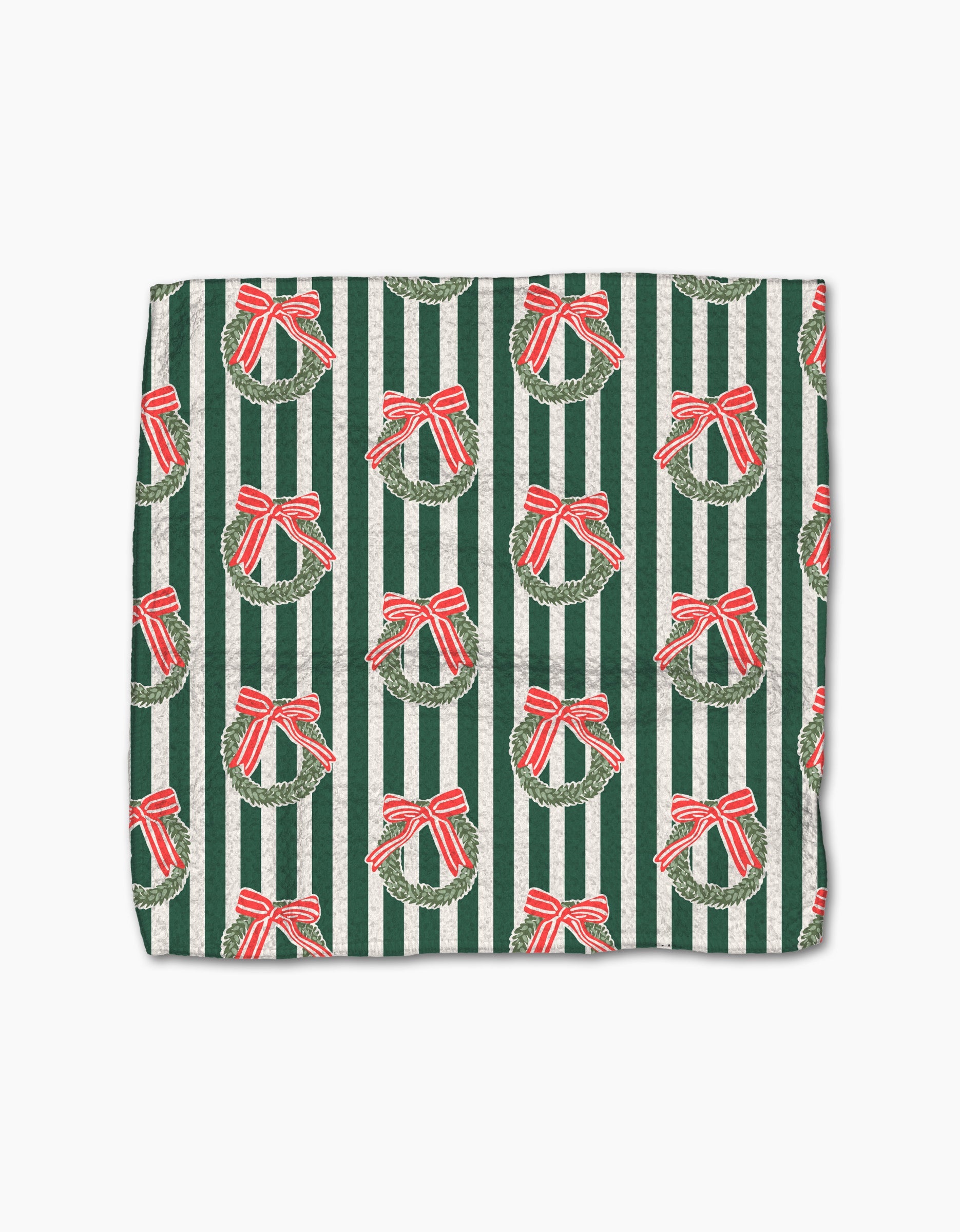 Green Wreaths Dishcloth Set
