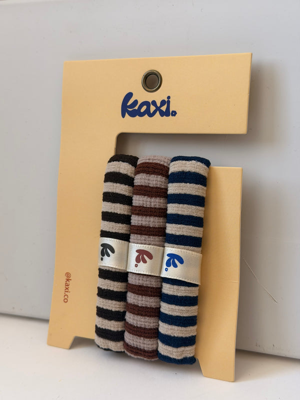 UNIVERSITY STRIPED HAIR TIE PACK
