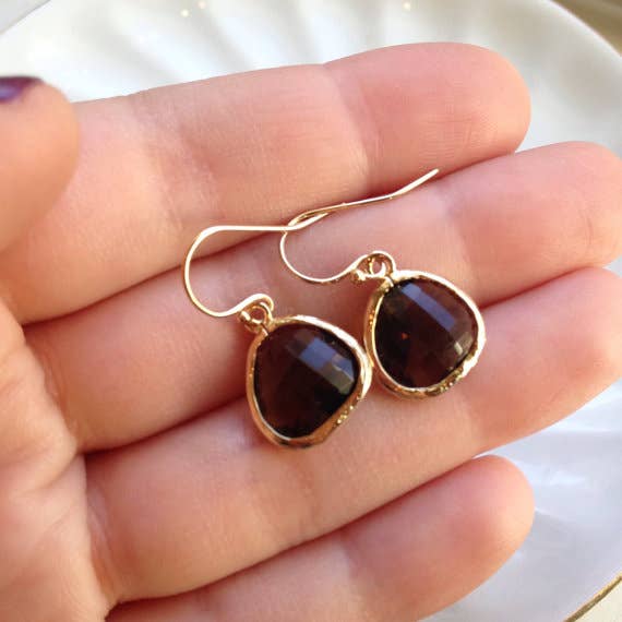 Smoky Brown Earrings, Fall Earrings, Fall Jewelry