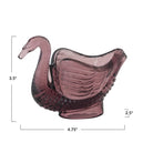 Recycled Glass Swan Shaped Dish/Spoon Holder, Purple