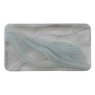Art Glass Tray, White & Blue (Each One Will Vary)