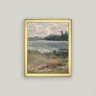 Lakeside Landscape Framed Antique Art