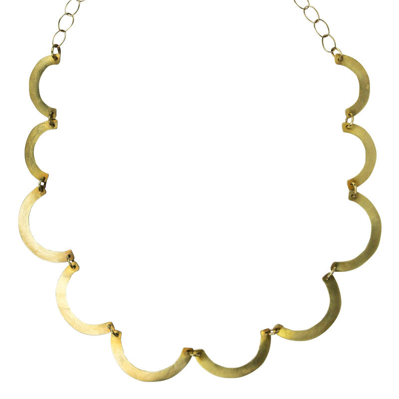Capala C-Link Necklace, Brass