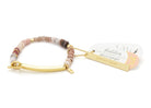 Hidden Message Bracelet - Loved/Rhodochrosite/Gold