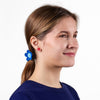 Tina Flower Earrings Trio Set Lapis, Pink + Kelly Green Wholesale