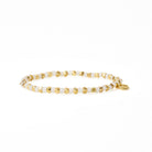 Louise Crystal Stretch Bracelet White + Gold