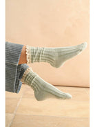 A5362   Dye & Wash Crochet Trim Socks