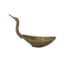 Cast Aluminum Bird Shaped Bowl, Antique Brass Finish