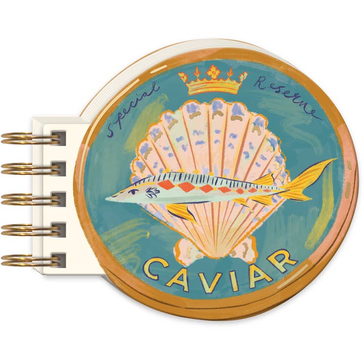 Sip & Savor Caviar Spiral Notepad