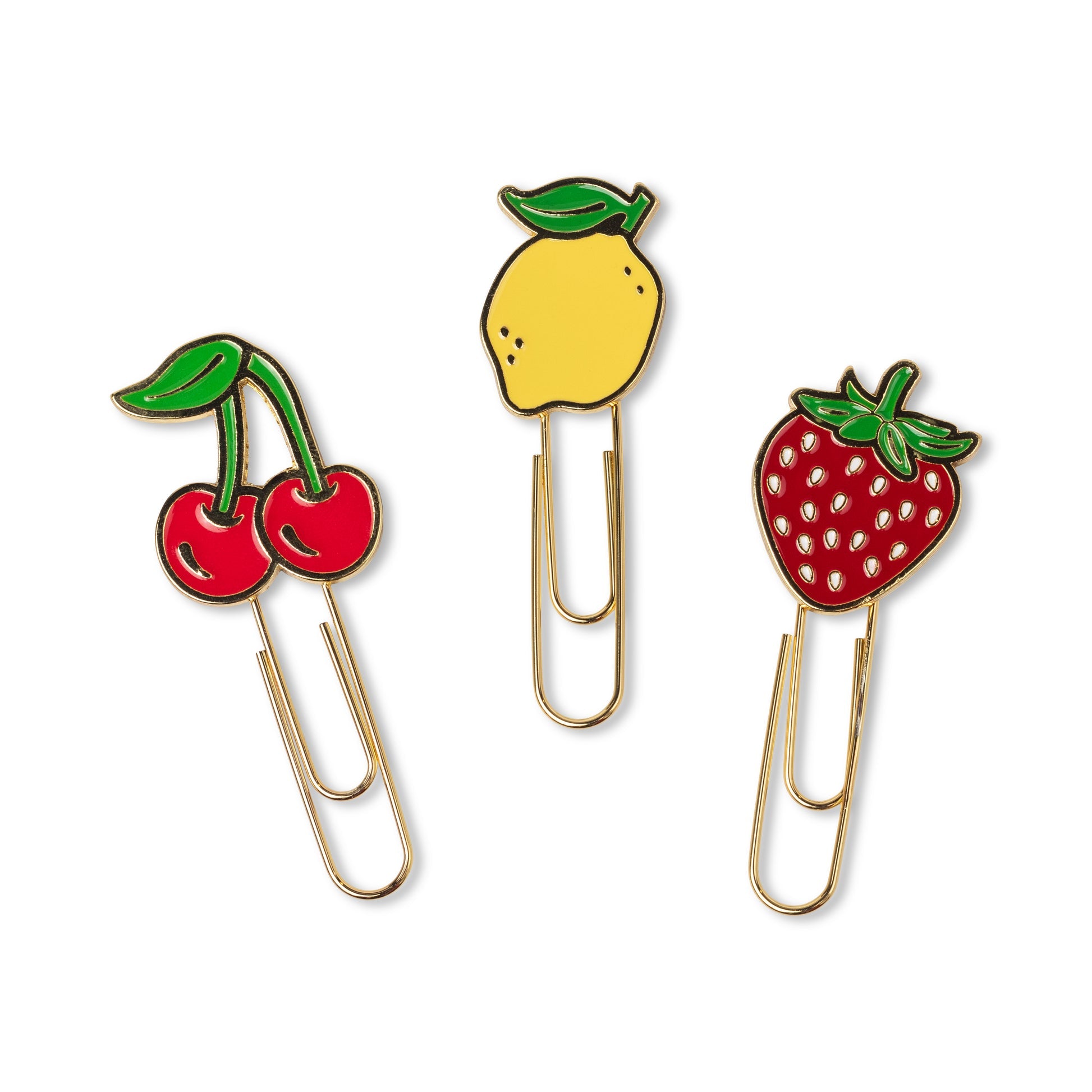 Set of 3 Paperclips - Fruit