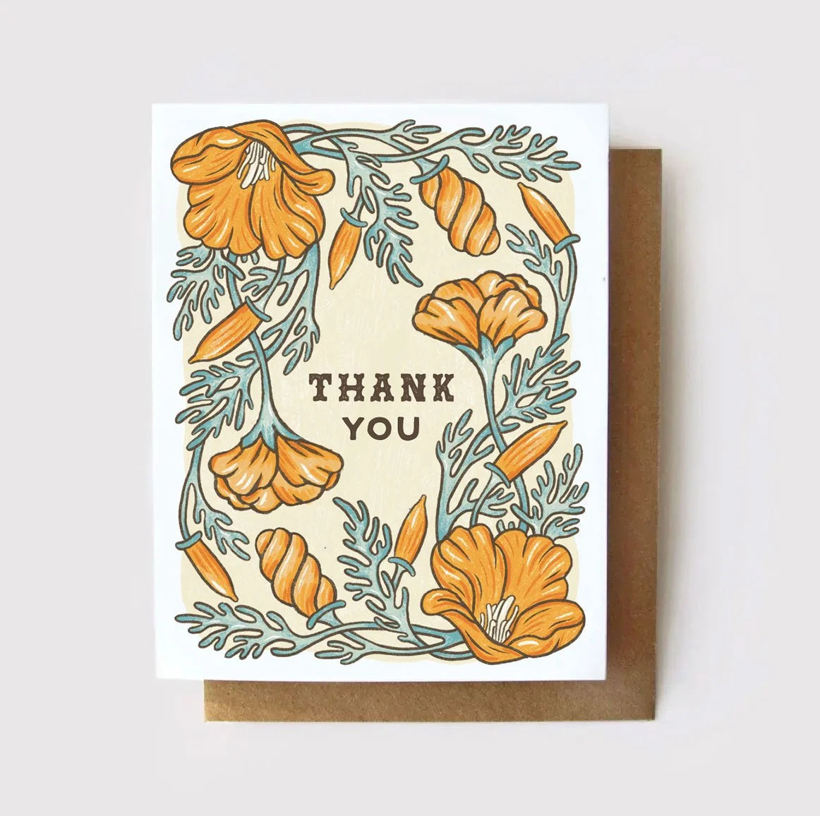 California Poppy Thank You Card