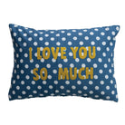Cotton Voile Lumbar Pillow with Polka Dots & Embroidery