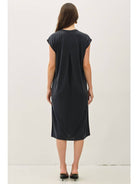 Modal Cap Sleeve  Midi Dress