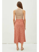 Print Midi Skirt with Elastic Waistband