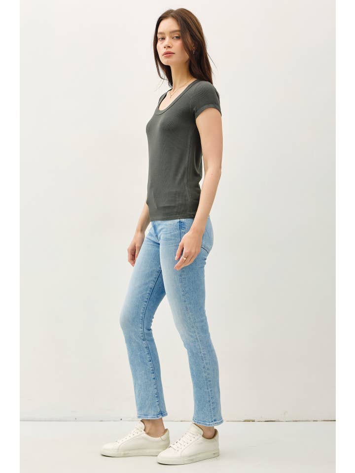 Ultra Soft Basic Scoop Neck Baby Tee