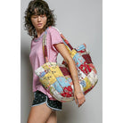 Bloom Quilted Floral Patchwork Carryall Tote Bag