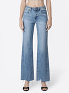 High Rise Slant Side Seam Vintage Flare Jeans F9128