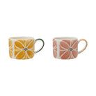 10 oz. Stoneware Mug with Wax Relief Design, 2 Styles
