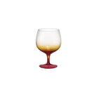 20 oz. Stemmed Fluted Goblet, Orange Color Ombre