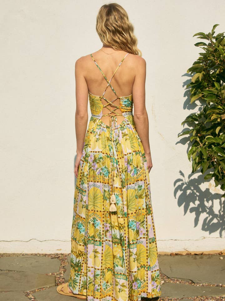 Isla Palma Front Knot Maxi Dress