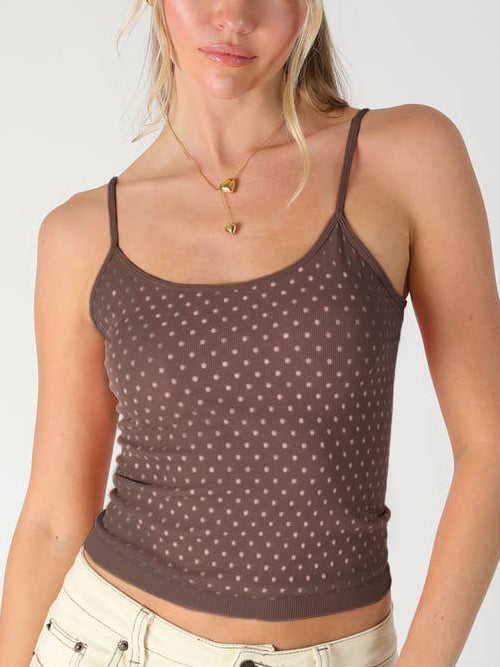 NS8502 - White Polka Dot Strap Cami