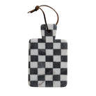 Marble Cheese/Serving Board with Handle & Faux Leather Tie