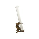 Cast Iron Mouse with Glass Test Tube Vase, Antique Gold Finish