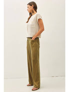 Air-Washed Loose Fit Wide Leg Pants