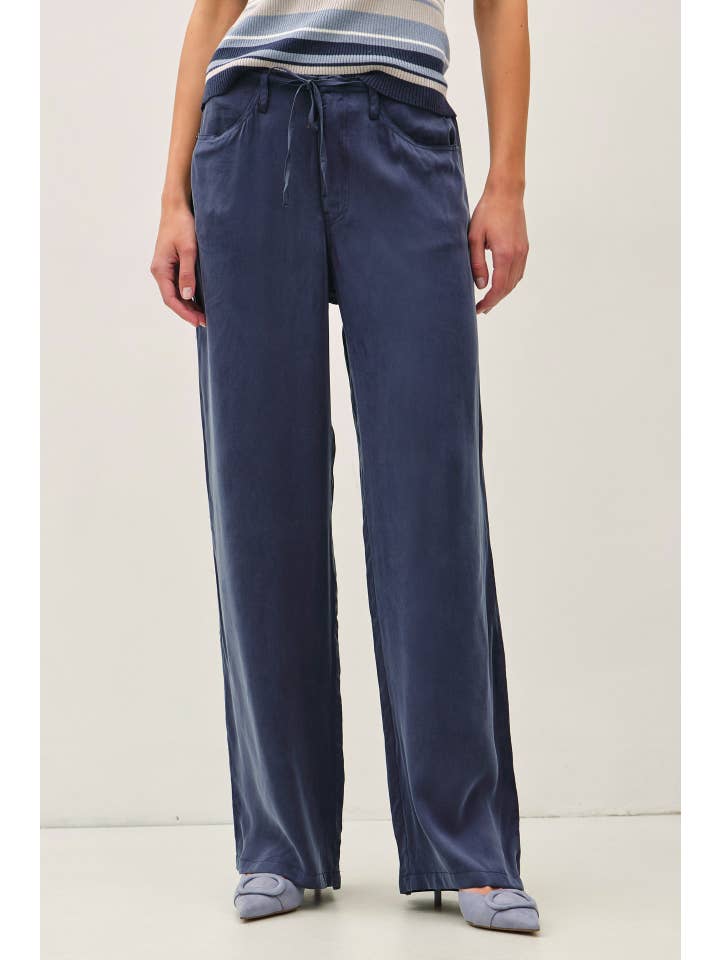 Air-Washed Loose Fit Wide Leg Pants