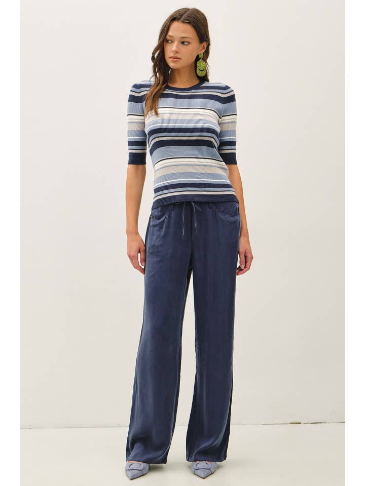 Air-Washed Loose Fit Wide Leg Pants