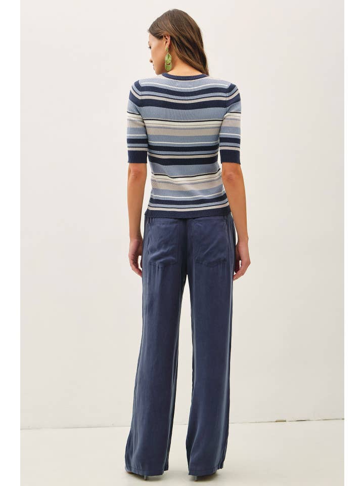 Air-Washed Loose Fit Wide Leg Pants