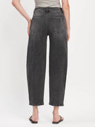 Super High Rise Panel Detail Barrel Jeans F5880
