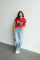 Ohio State Aura Screenprinted Cropped Cuffed Tee