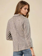 Knit Blazer with Sleeve Shirring Detail - 9723J