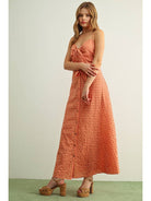 Gingham Patterned Long Dress