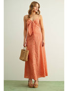 Gingham Patterned Long Dress