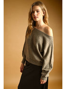Long Sleeve Boat Neck Top