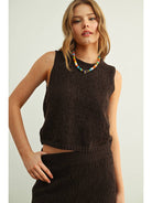 Crochet Knit Tassel Hem Crop Top