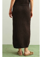 Crochet Knit Skirt with Tassel Hem