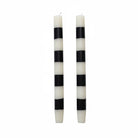 10"H Unscented Taper Candles w/ Stripes in Box, Set of 2 (Approximate Burn Time 15 Hours)