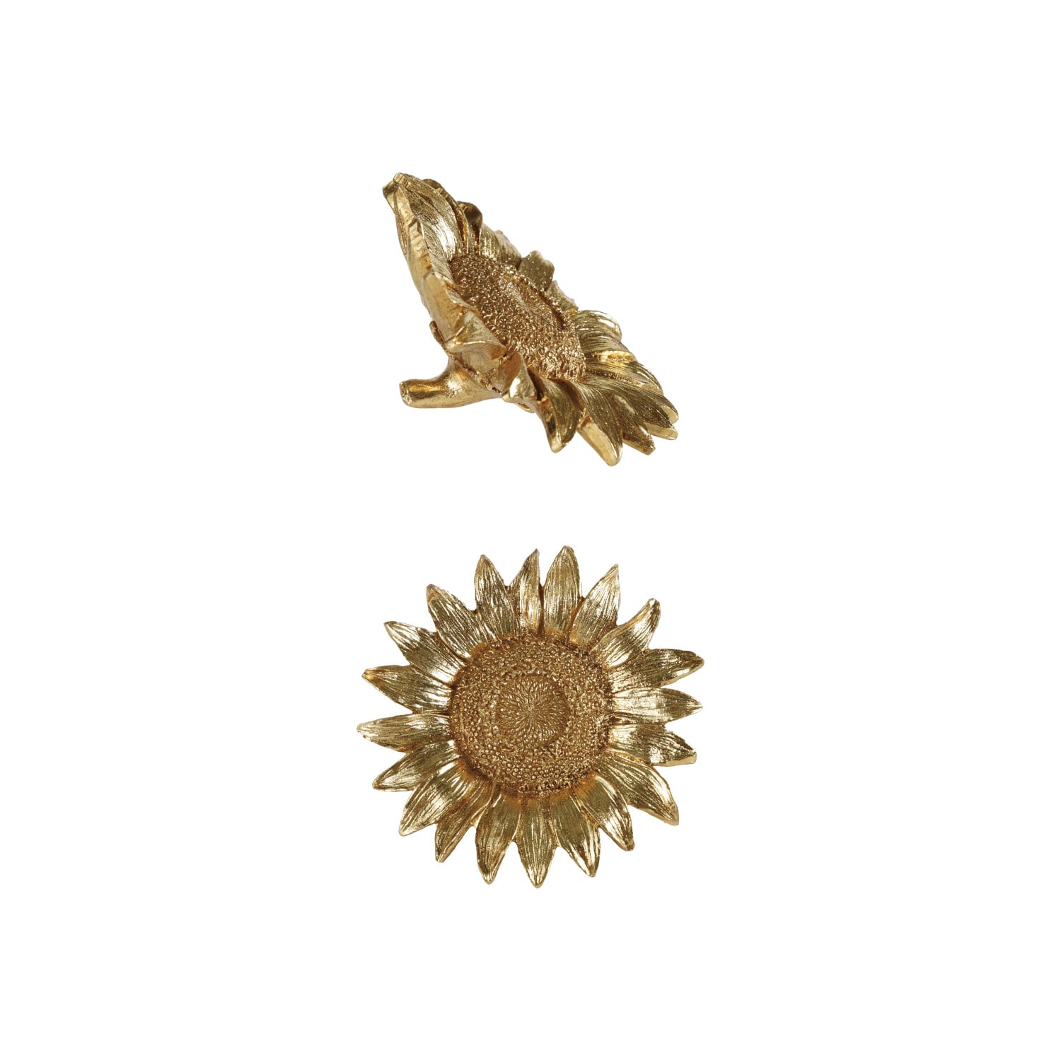 Resin Sunflower, Gold Finish