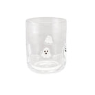 16 oz. Drinking Glass with Embedded Ghosts, White & Black