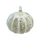 Hand-Blown Glass Pumpkin, Frosted Finish, Brown (Each One Will Vary)