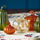 Harvest Glass Pumpkin Decor Small