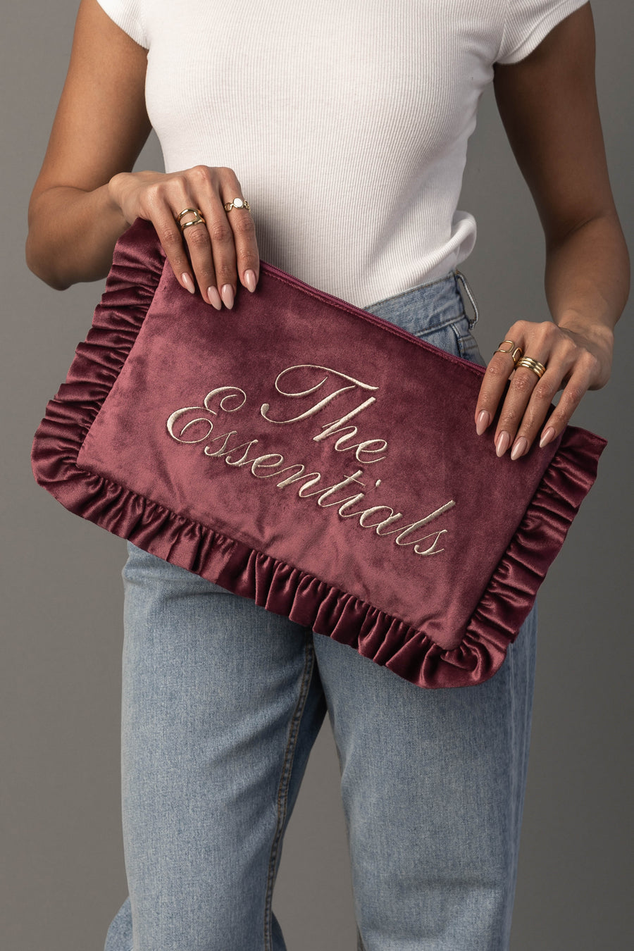The Essentials Ruffle Travel Pouch