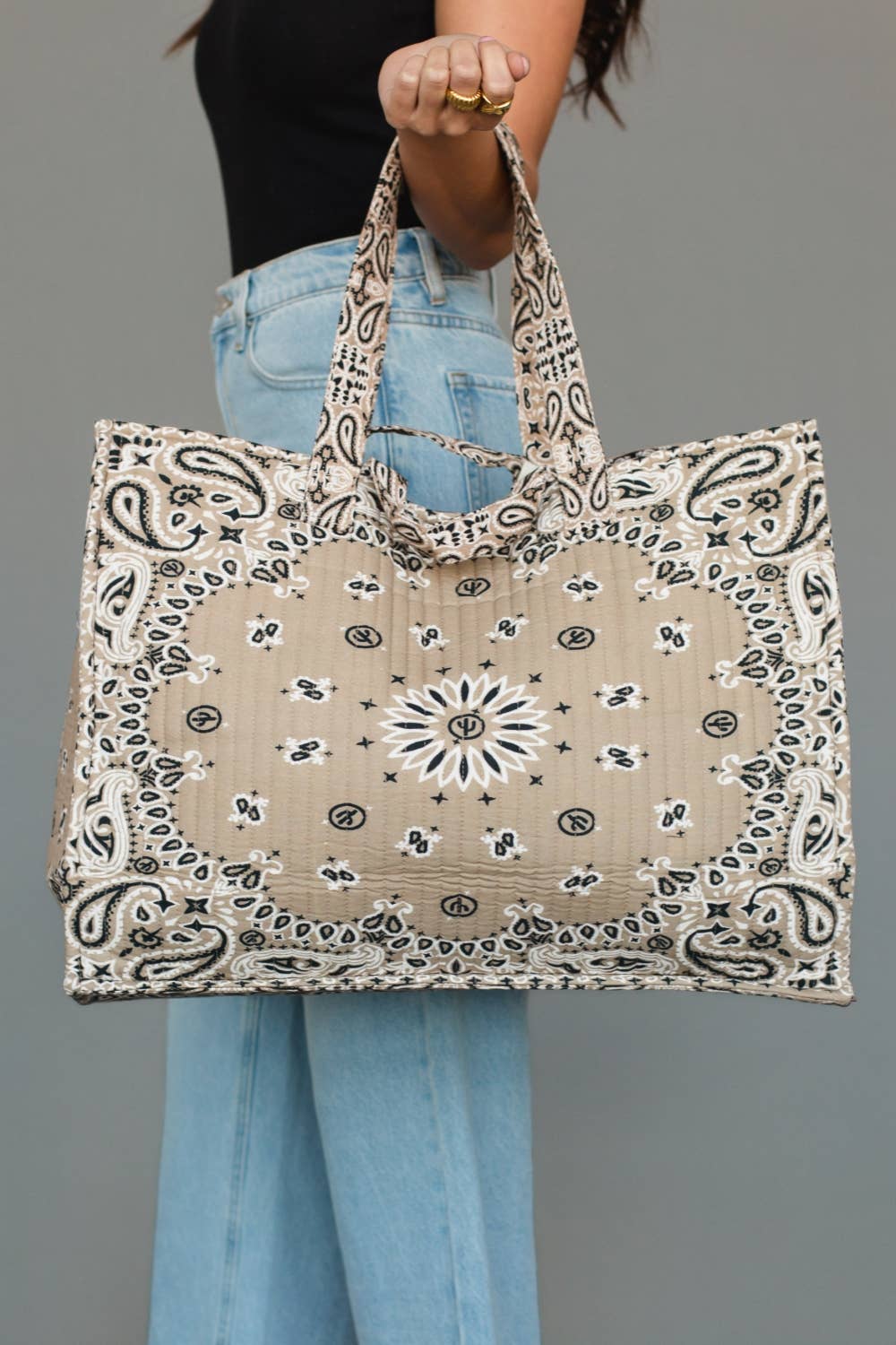 Tan Bandana Tote